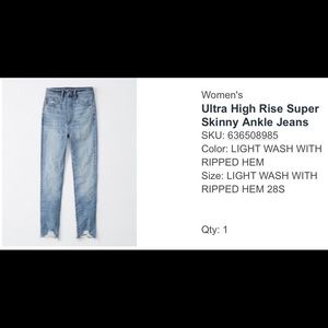 Abercrombie & Fitch super skinny ankle jeans - short - never worn